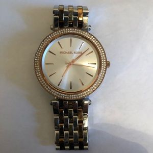 Michael Kors Watch- Darci Tri Tone Glitz Watch